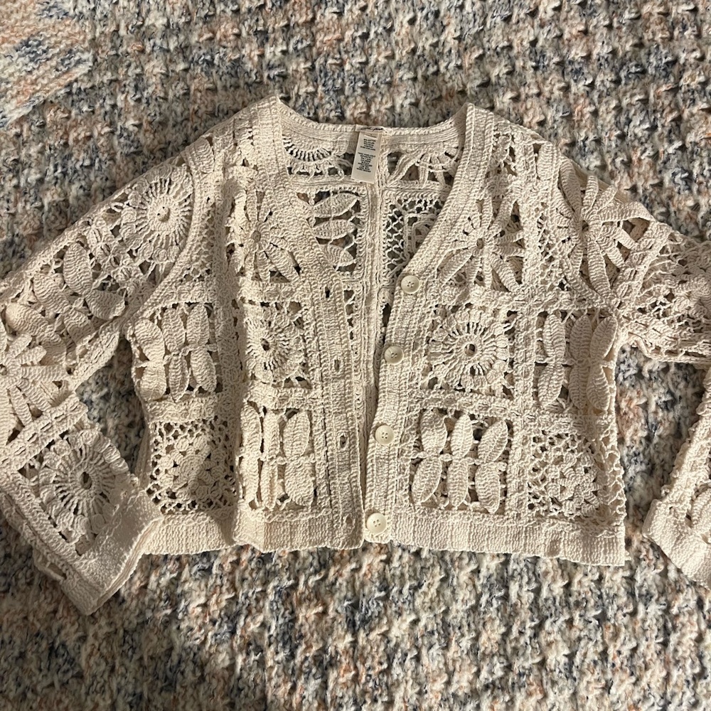 Crochet Knit Cardigan